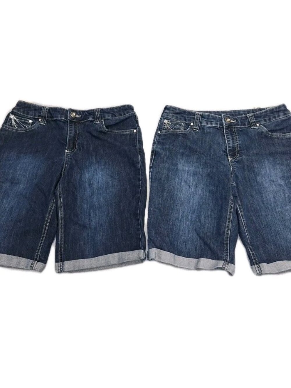 Christopher & Banks Womens Size 6 Blue Jean Shorts 27x2 Lot Of Two